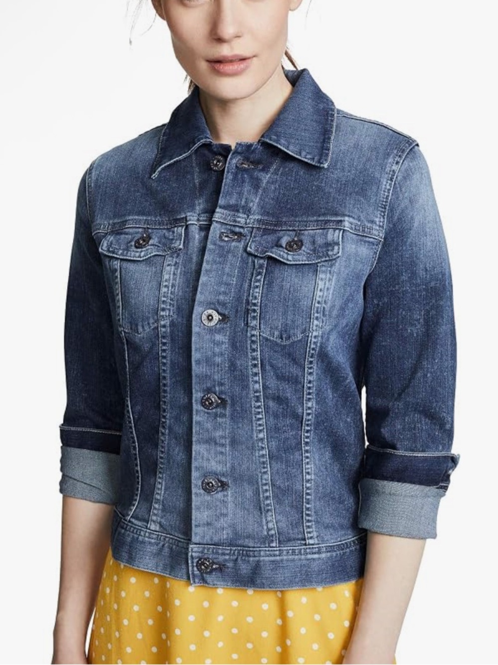 AG Adriano Goldschmied Women's Robyn Fitted Stretch Jean Jacket Size XS